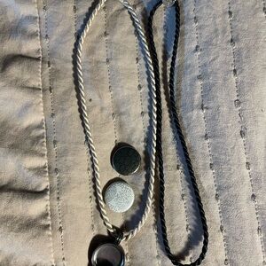 Silver and Black Pendant Necklace